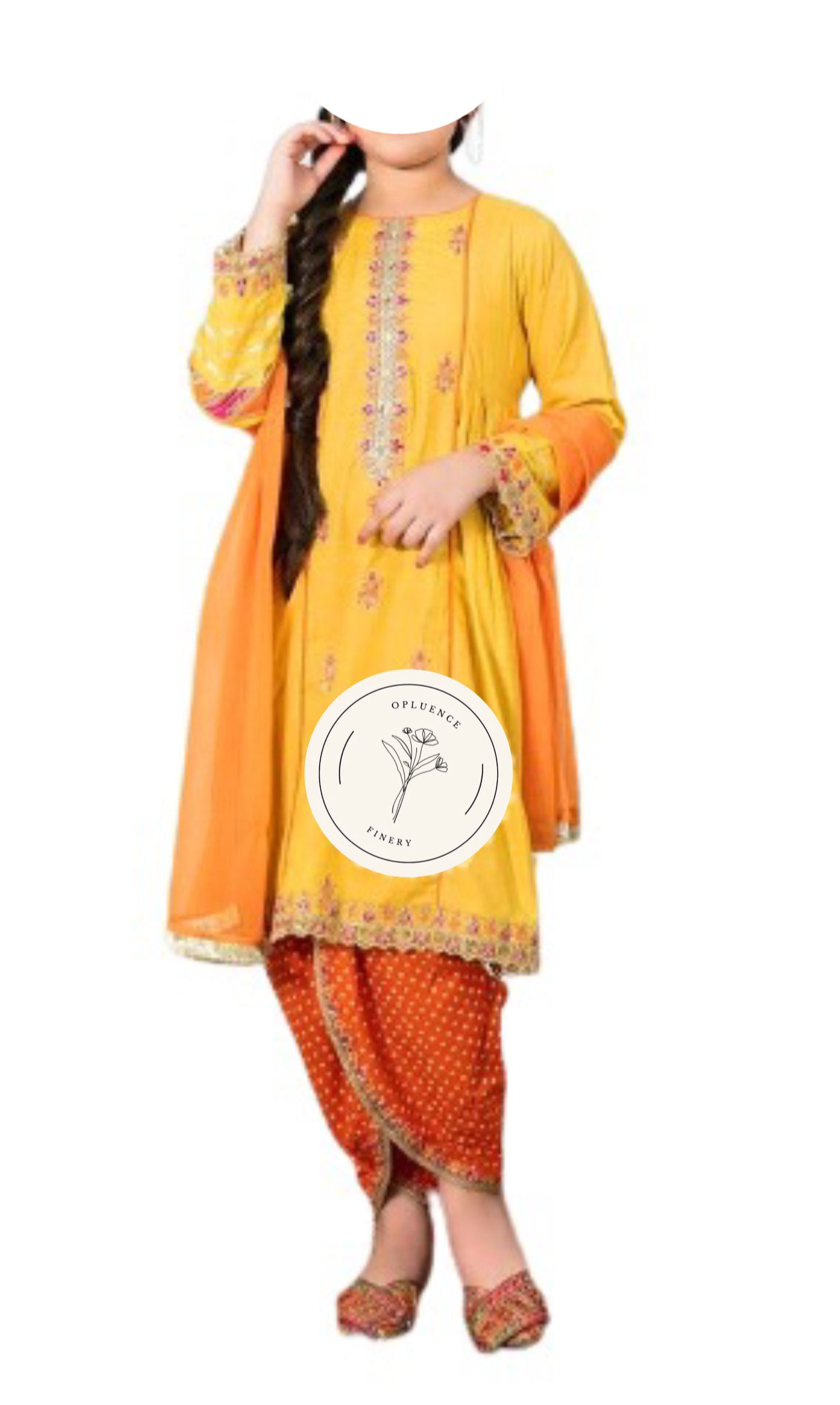 Appealing Yellow and Orange Festive Wear for Girls and Petite Women.