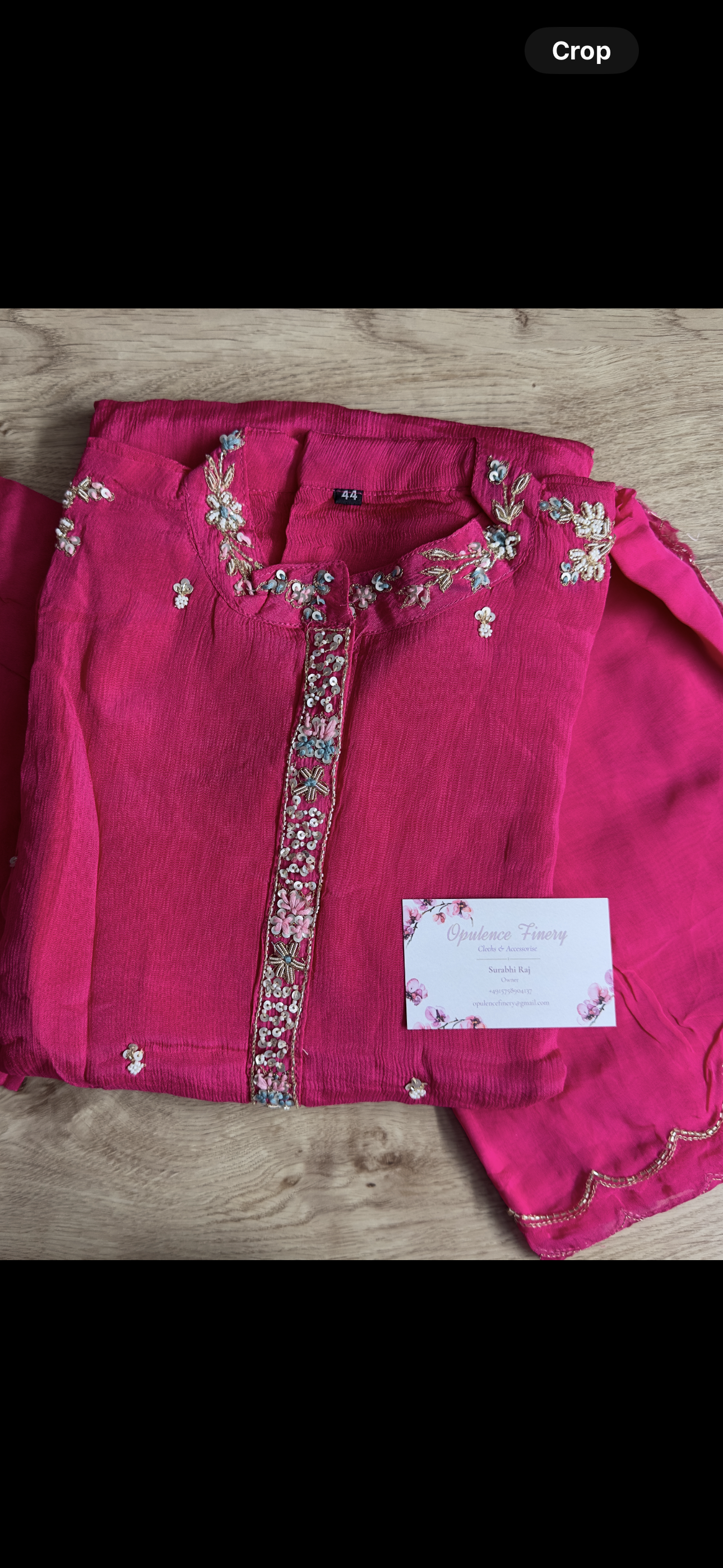 Amazing Handwork Kurta Pants & Dupatta with pockets. Berlin